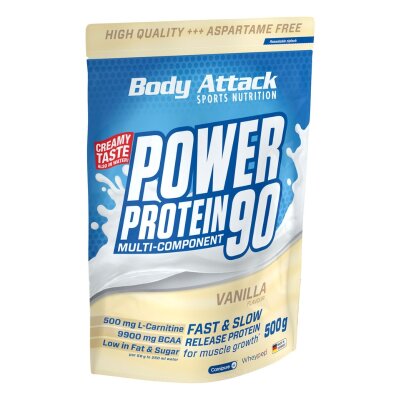 Body Attack Power Protein 90 Vanilla Cream-500g