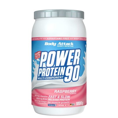 Body Attack Power Protein 90 Raspberry Cream-1Kg