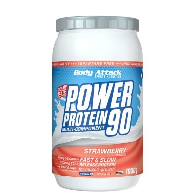 Body Attack Power Protein 90 Strawberry Cream-1Kg