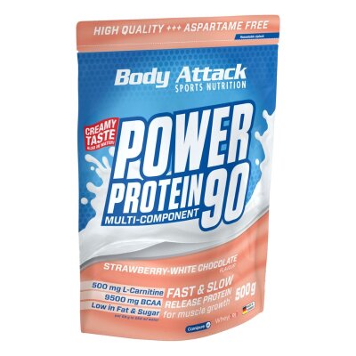 Body Attack Power Protein 90 Strawberry White Chocolate Cream-500g