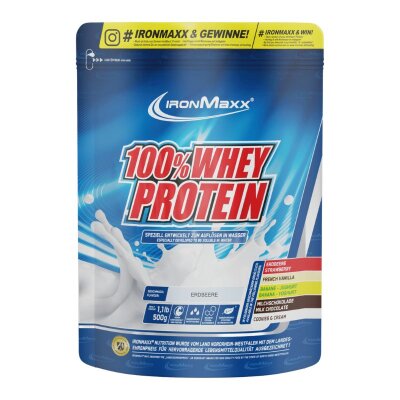 IronMaxx 100% Whey Protein Beutel 500g Erdbeere (MHD 09/24)