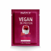 Nutri-Plus Vegan 3K Proteinpulver Probe 30g Raspberry...