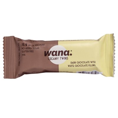 Wana Bars Creamy Twins 45g Riegel Dark Chocolate & White Chocolate Filling