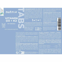 Nutri Plus Vegan D3 + K2 Depot Tabletten