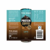 Body Attack Protein Coffee 250ml Latte Flavour