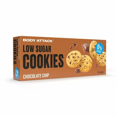 Body Attack Low Sugar Cookies (130g) Chocolate Chip