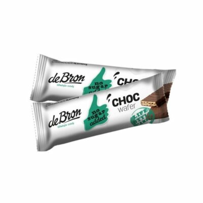 De Bron Choc Wafer Schoko Waffel ohne Zuckerzusatz 34g Riegel