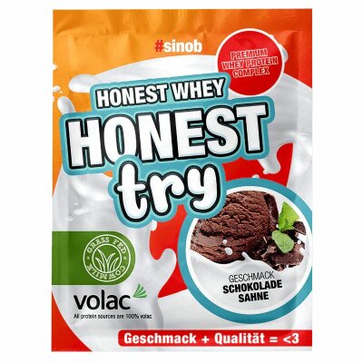 #Sinob Honest Whey Try Proben 30g Schokolade Sahne