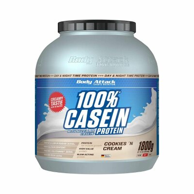 Body Attack 100% Casein Protein 1800 g-Cookies ´n Cream