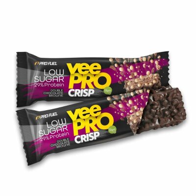 Profuel veePRO CRISP veganer Proteinriegel 70g Riegel Double Chocolate Brownie (MHD 23/09/24)