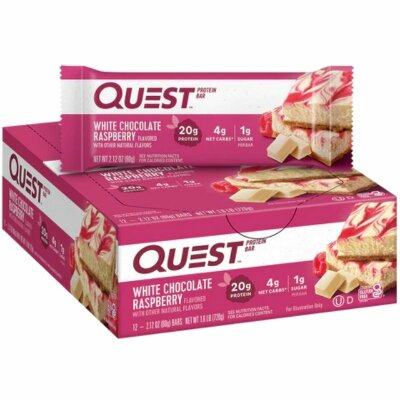 Quest Nutrition Quest Bar Proteinriegel 12x60g BOX White Chocolate Raspberry