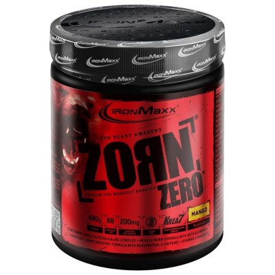 IronMaxx Zorn Pre-Workout Booster, 480g Dose Mango