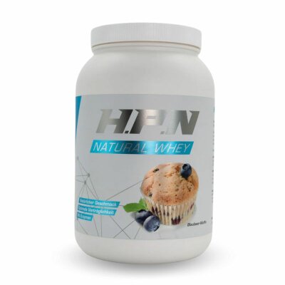 HPN Nutrition Natural Whey, 1000g Dose Blaubeer Muffin