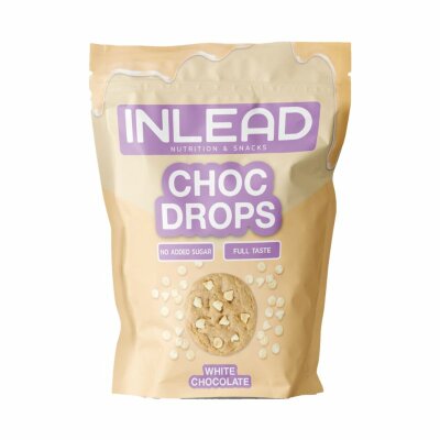 Inlead Choc Drops, 150g White Chocolate