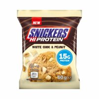 Snickers Hi Protein Cookies, White Choc & Peanut