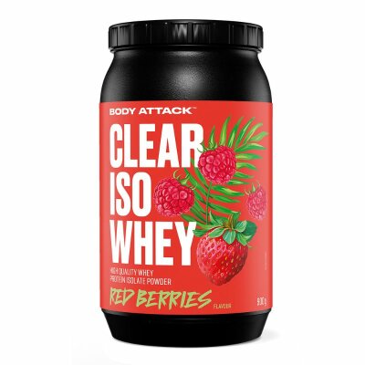 Body Attack Clear Iso Whey Summer Edition 900 g Dose Redberries