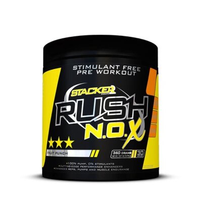 Stacker2 Rush NOX Pre-Workout Fruit Punch (MHD 07/24)