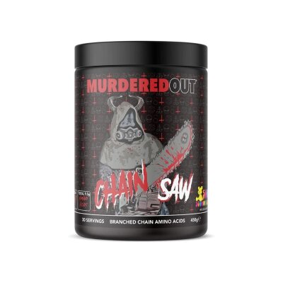 Murdered Out Chainsaw BCAAs, 450g Dose Sour Scummy Bear (MHD 01/25)