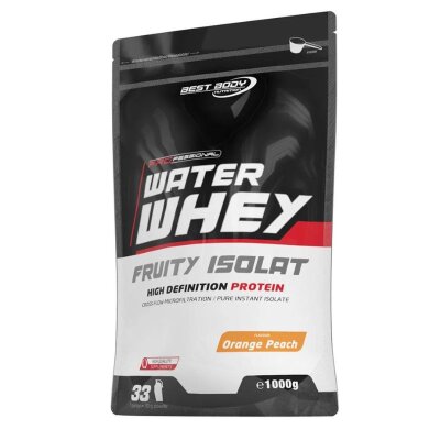 Best Body Nutrition Professional Water Whey Fruity Isolat 1000g Beutel Orange Peach (MHD 01/2025)