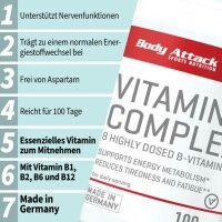 Body Attack Vitamin B-Complex 100 Caps