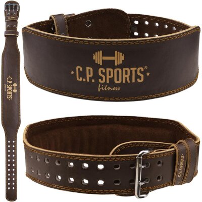 C.P. Sports Gewichthebergürtel Leder Braun L