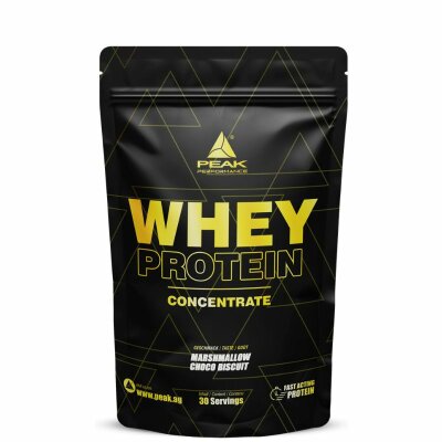 Peak Whey Protein Concentrate - 900g Marshmallow Chocolate Biscuit